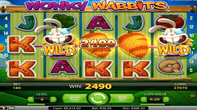 Игровой интерфейс Wonky Wabbits 6