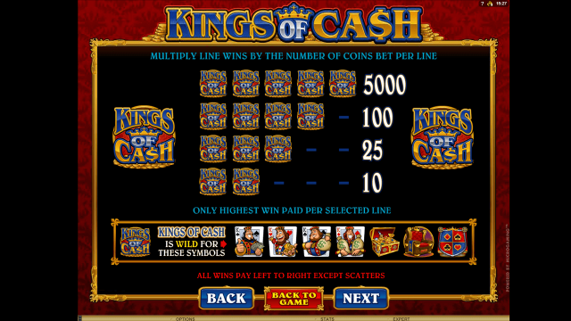 Игровой интерфейс Kings Of Cash 4