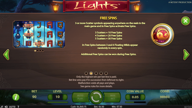 Игровой интерфейс Lights 2